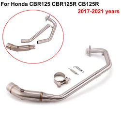 Slip On For Honda CBR125 CBR125R CB125R CBR 125 2017 - 2021 Motorcycle Exhaust Modified Front Link Pipe Moto Escape Moto Systems