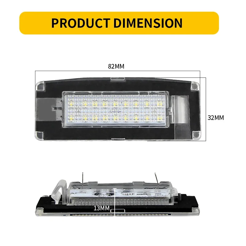 2pcs 12V LED Number Plate Lamp Canbus For Maserati Ghibli M157 2014-2020 White License Plate Light Automobile Accessory