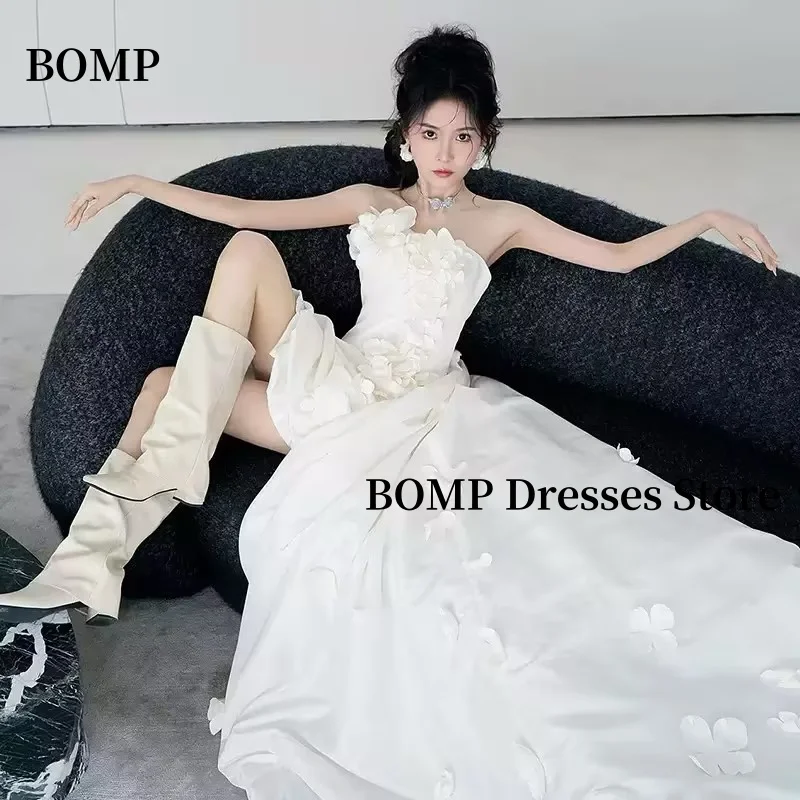 BOMP apliques vestidos de novia de Corea sesión de fotos sin mangas mini-longitud por encima de la rodilla vestido de noche de fiesta formal personalizado nnetzo