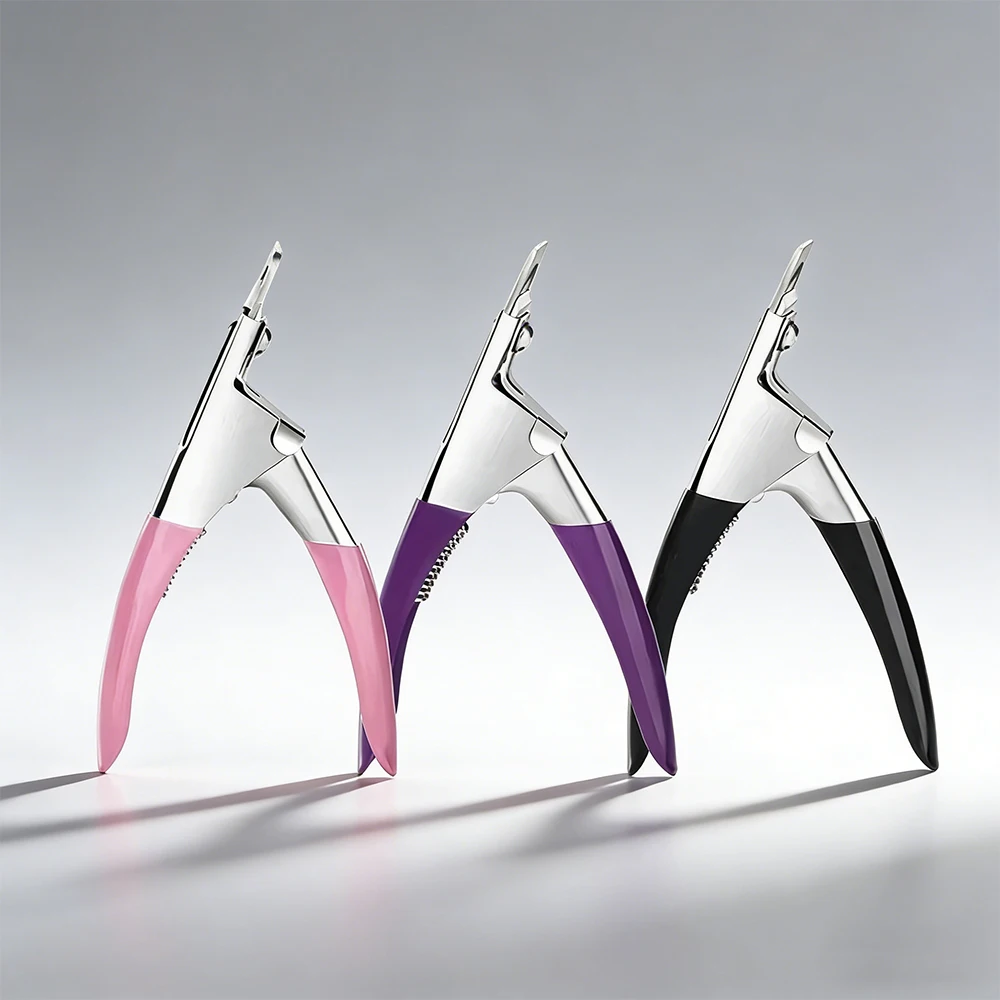 가짜 손톱깎이 U자형 팁 전문가용 손톱깎이 직선형 커터 매니큐어 플라이어 길로틴 네일 캡슐