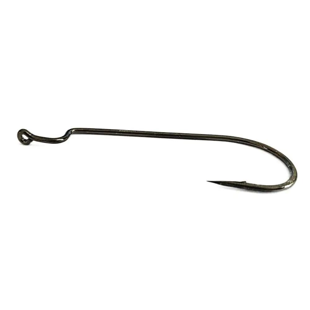 50PCS 4#-5/0# Wide Belly Crank Hook Automatic Flip High Carbon Steel Sea Fishing Hook Anti Detachment Barbed Freshwater