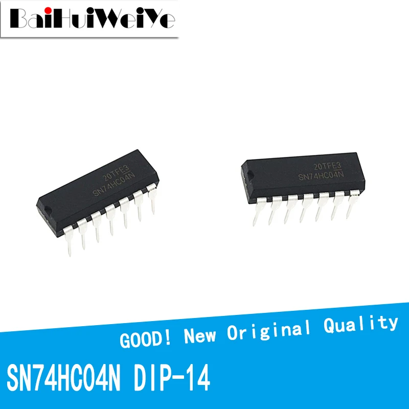

10PCS/LOT SN74HC04N 74HC04 SN74HC04 Logic Gate Quad 2-Input DIP-14 New Good Quality Chipset
