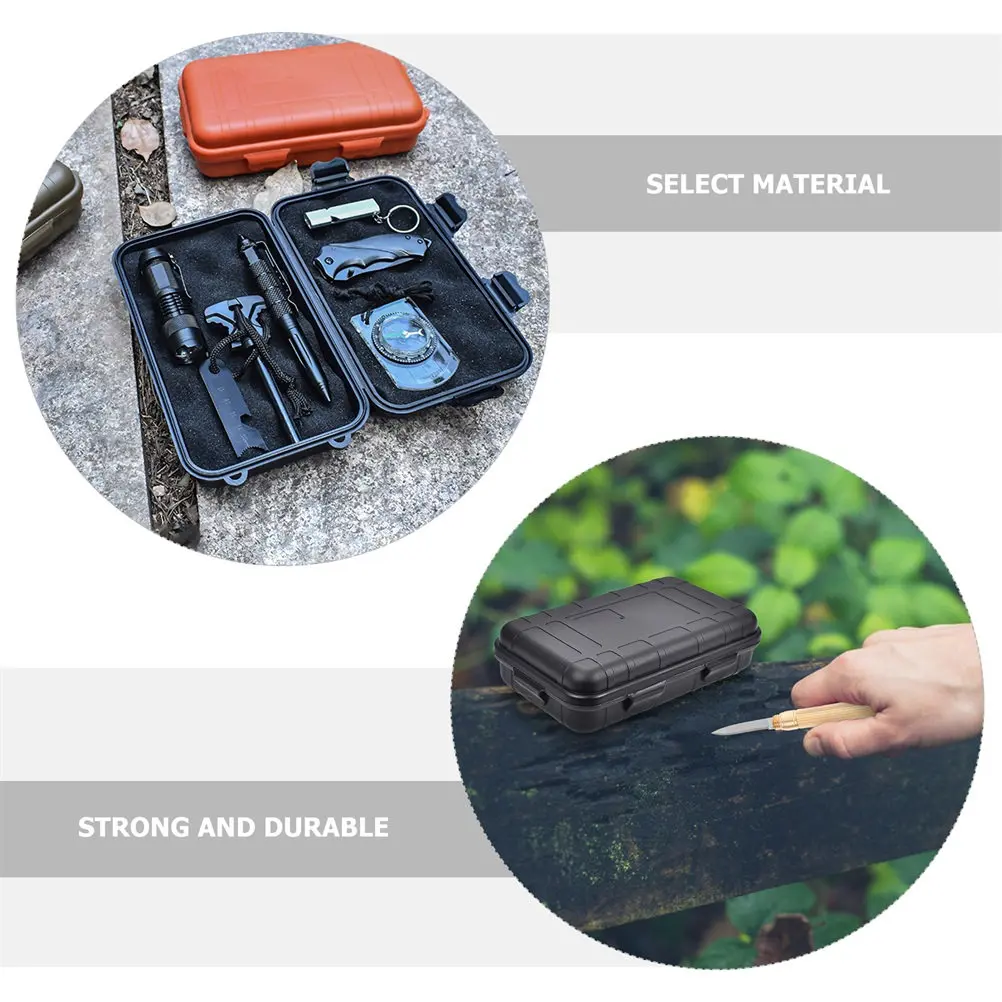 Outdoor Survival Box Waterproof Shockproof Wear-Resistant Multi-Function Tool Case Dustproof Portable Field Accessory Storage