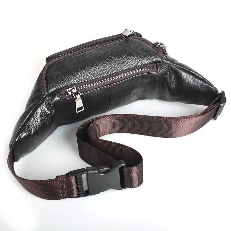 Fashionable Waist Bag New Genuine Leather Multifunctional Casual Small Top Layer Cowhide Phone Waist Men's Daily Crossbody Bag