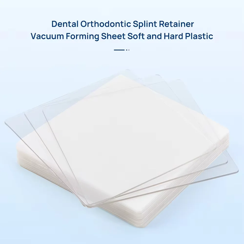 10/15/20 pcs Dental Lab Orthodontic Splint Retainer Slice Vacuum Forming Sheet Soft Hard 1.0/1.5/2.0mm Thermoforming Material