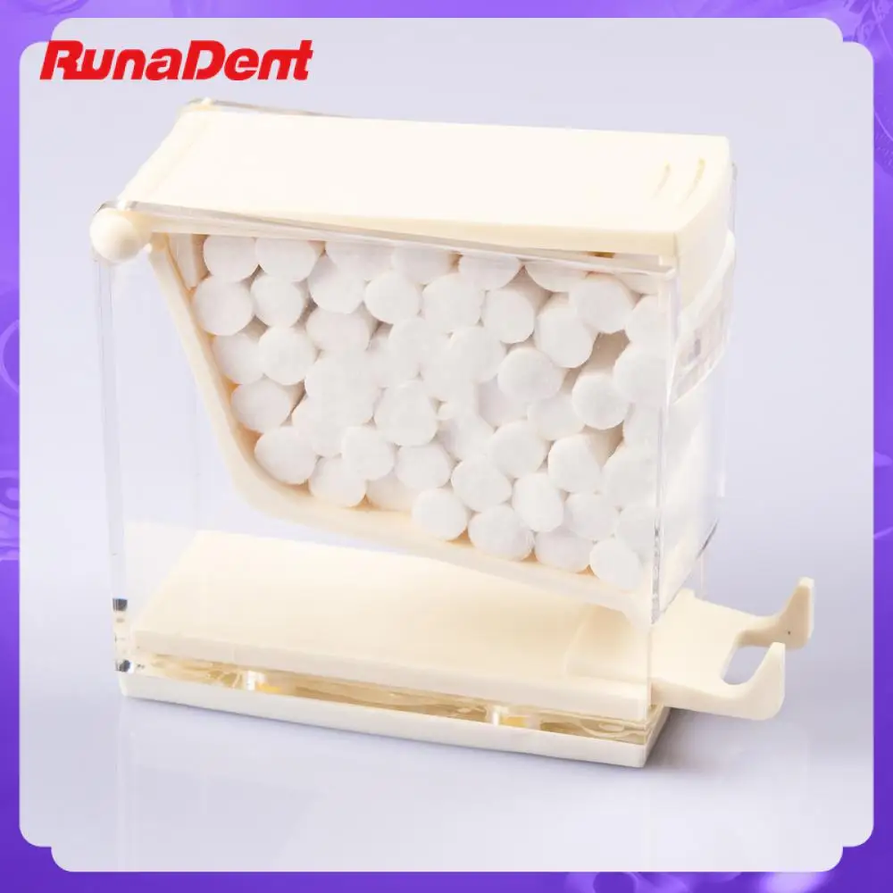 Dental Push Type Cotton Roll Box Cotton Roll Dispenser Store Place Box Dustproof Cover Dental Materials