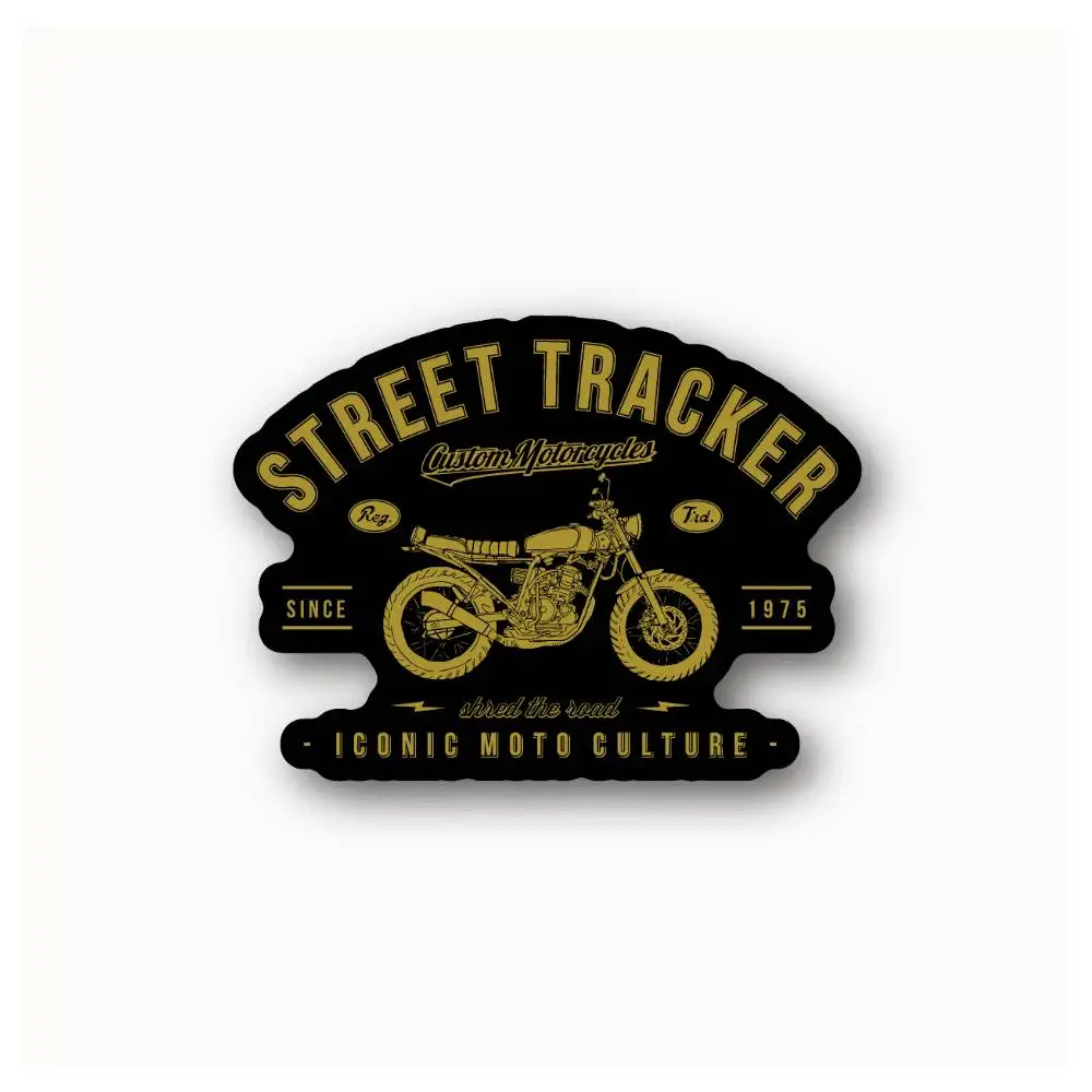 Street Tracker Motorcycle Waterproof Stickers For Decorating Car Windows Motorcycles And Computers.
