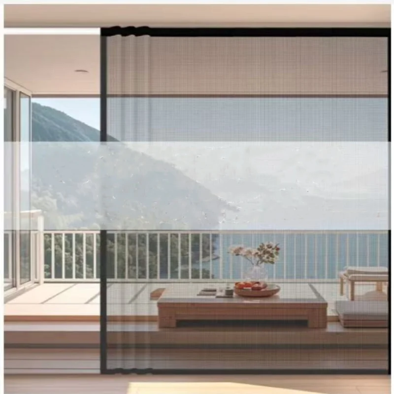 Customized Mosquito-Proof Magnetic Door Curtain, Velcro Fiberglass Mesh Self-Priming Partition Gauze Curtain