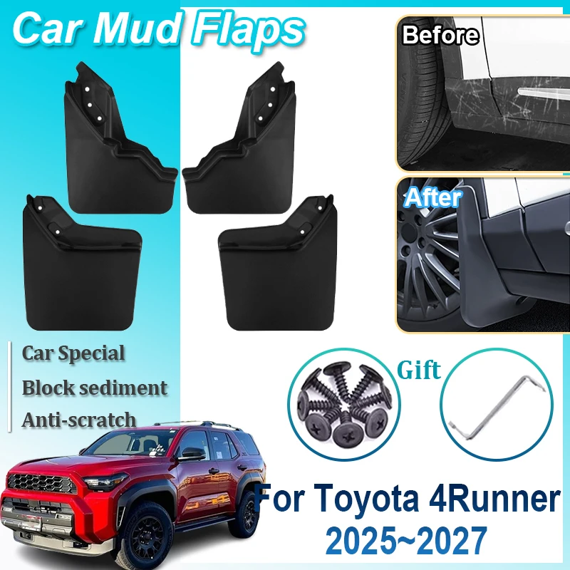 

For Toyota 4Runner 2025 2026 2027 N500 4X Auto Anti-splash Mudguards Car Front Rear Fender Wheel Covers MudFlaps Car Accessories