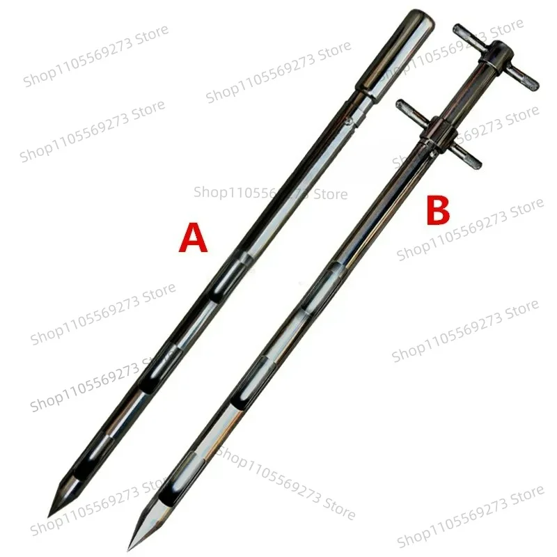 LH07 304 Stainless Steel Double-Layer Rotary Sampler - Corrosion-Resistant Powder & Solid Sampling Tube for Cement/Raw