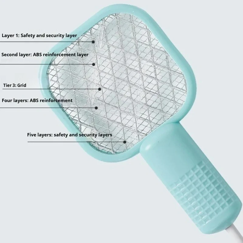 Mosquito Swatter Trap Pest Control Electric Shock Mosquito Killer Lamp Portable UV Light Electric Fly Bug Zapper Insect Racket image 4