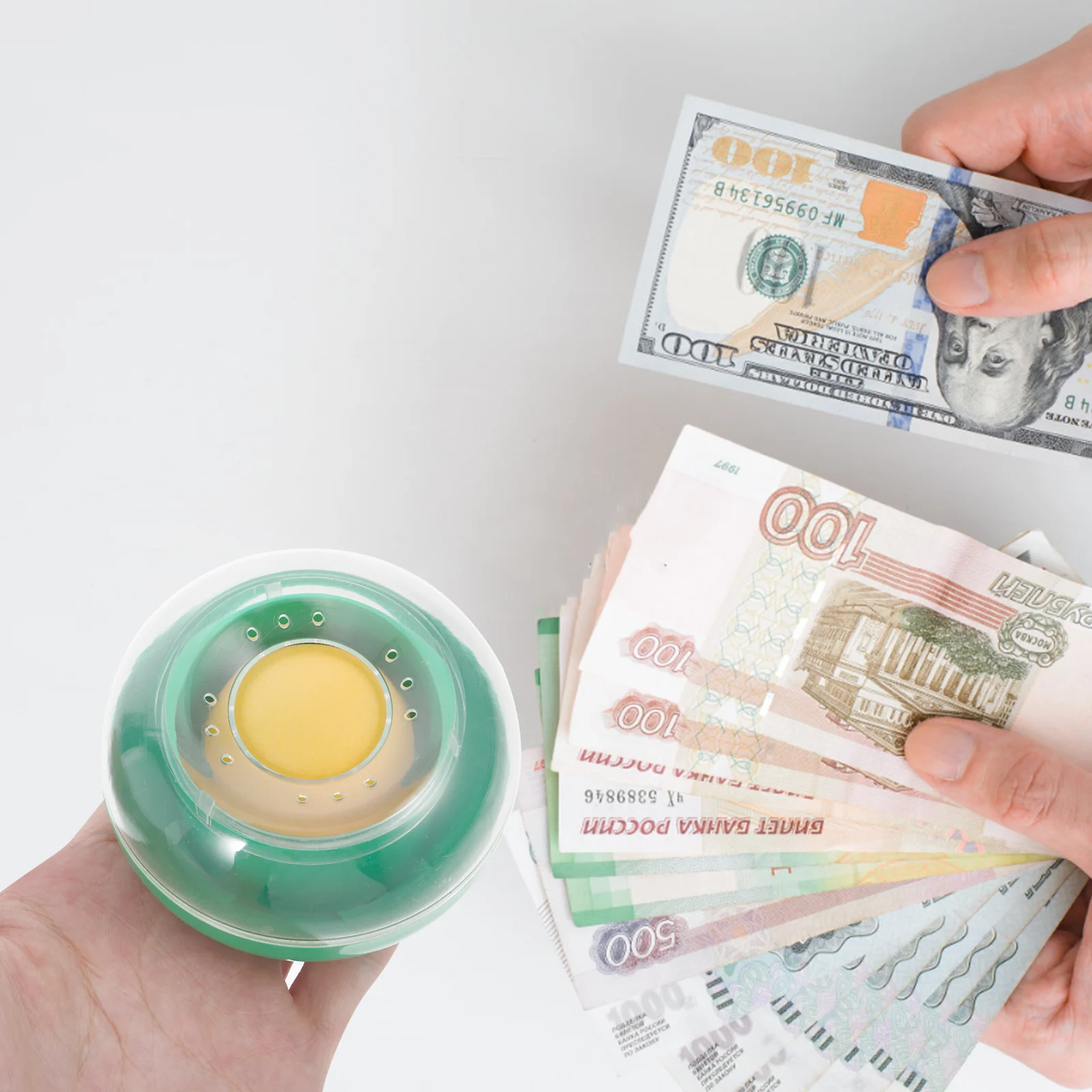 5pcs Finger Moistener For Counting Money Sponge Cup Tool Sorting Papers Non-Slip Grip Long Lasting Desktop Use Soft Comfortable