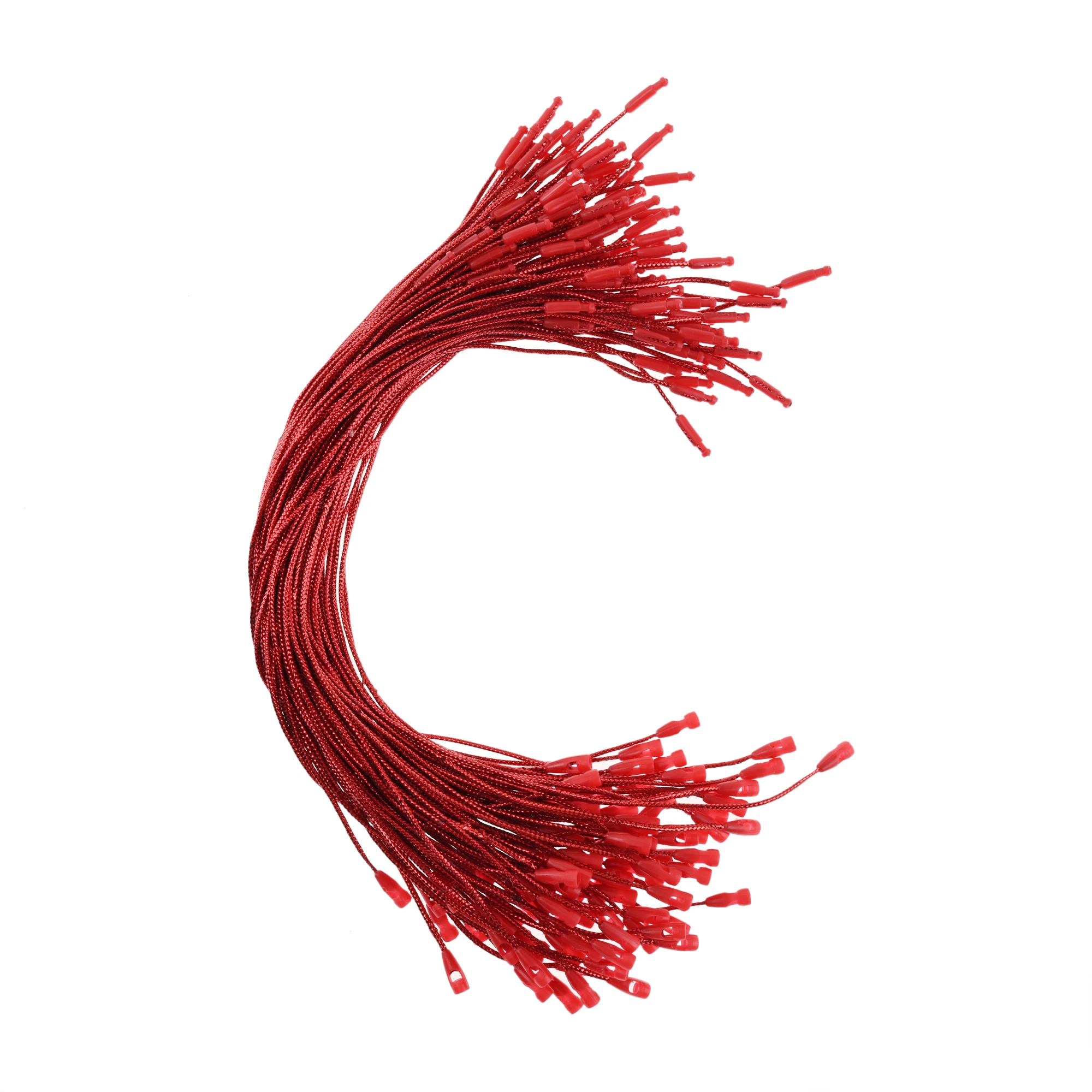 100Pcs Christmas Ornaments Hanger String Ornament Hook Ropes Precut String with Snaps Locking for Xmas Ornament Hanging Decor