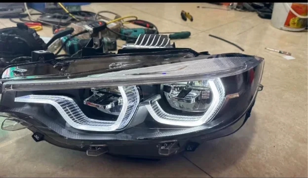 لسيارات BMW M3 M4 F32 F33 F36 F80 F82 الأصفر LED المصابيح الأمامية أيقونة نمط النهار تشغيل أضواء وضوح عالية بدوره إشارة مصابيح DRL #5