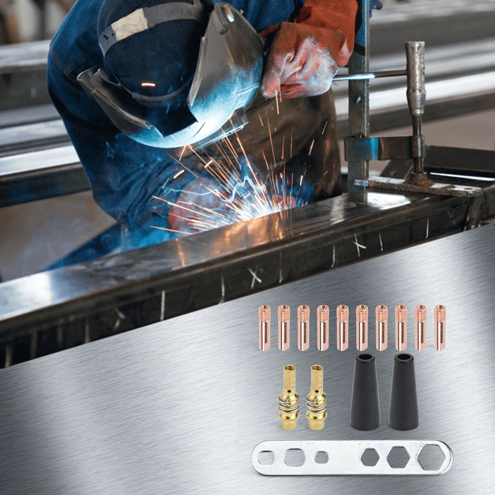 Contact Tip 15AK Welding Accessory Heat-resistant Bakelite Design Lightweight Construction Industrial Applications