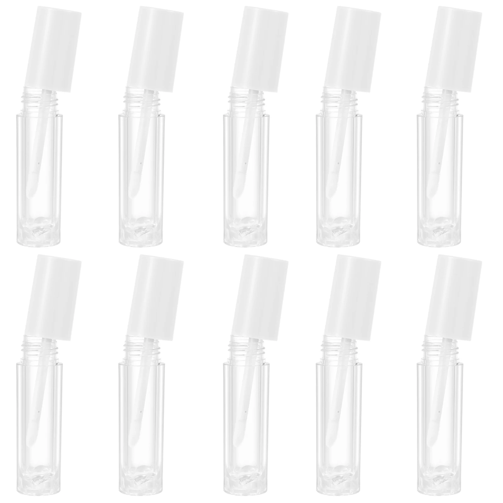 

10pcs Gloss Lip Gloss Tube Tube Empty Glaze Juicy Container Tubes Sample White Baby ABS Mini Travel Daily Use