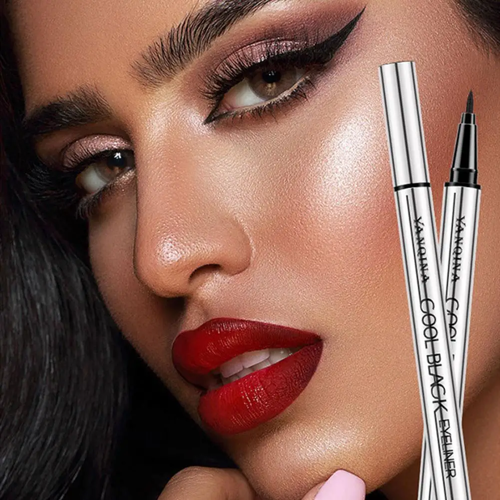 Quick-Drying Liquid Eyeliner, Waterproof, Smudge-Proof, Long-Lasting Black, Ideal For Beginners Eye Eyeliner Eyes Makeup