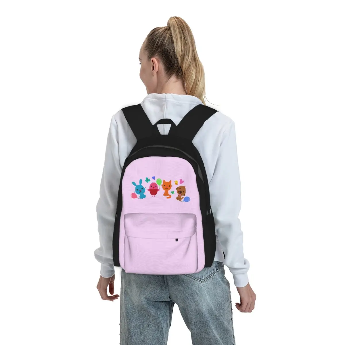 

Play Sago Mini Pink Backpack Boys Girls BookBag Kids School Bag Laptop Shoulder Bags for Men Women