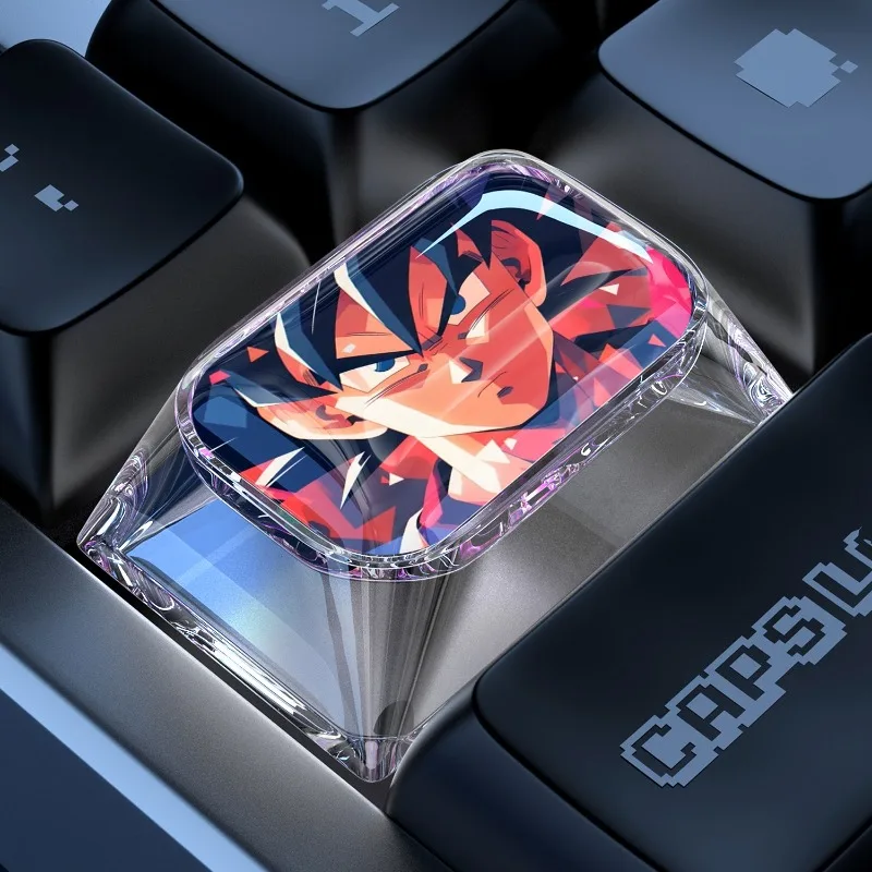 

Одиночный кейкап серии Dragon Ball Tab с Гоку, анимационный, для механической клавиатуры с крестообразным креплением, 1.5U, клеевой, полупрозрачный, подарок-игрушка