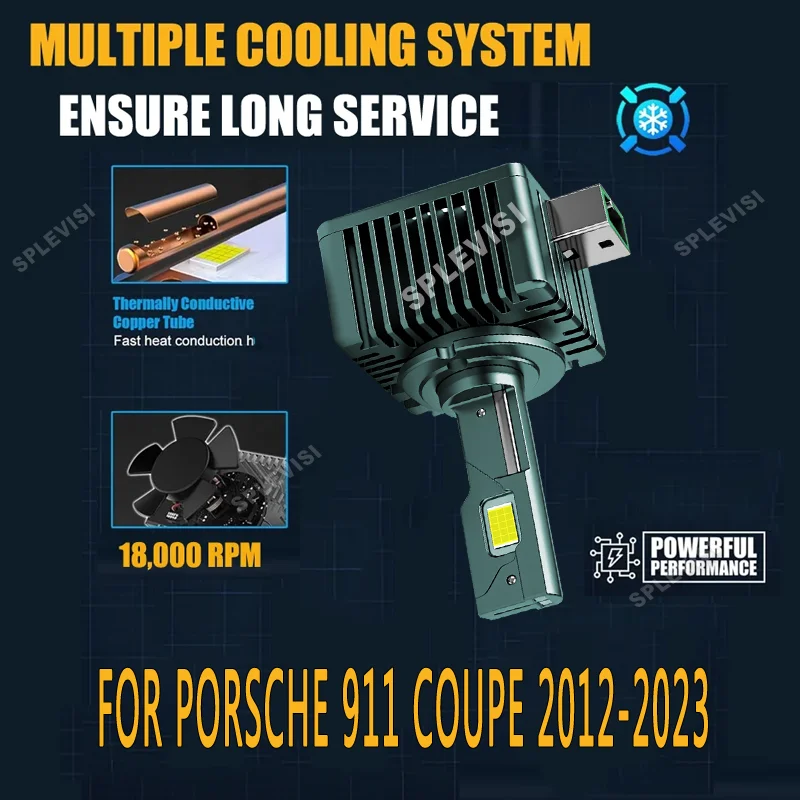 

2pcs Anti-Vibration Easy Installation 66340 Car Headlight Bulbs LED For PORSCHE 911 Coupe 2012 2013 2014 2015 2016 2017-2023