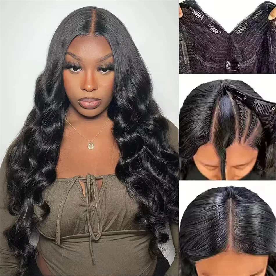 

Body Wave V Part Wigs Human Hair Brazilian Remy Hair Wigs For Women V Part Wigs Full Machine Made Wig 180% Density Cheap Wig ﻿