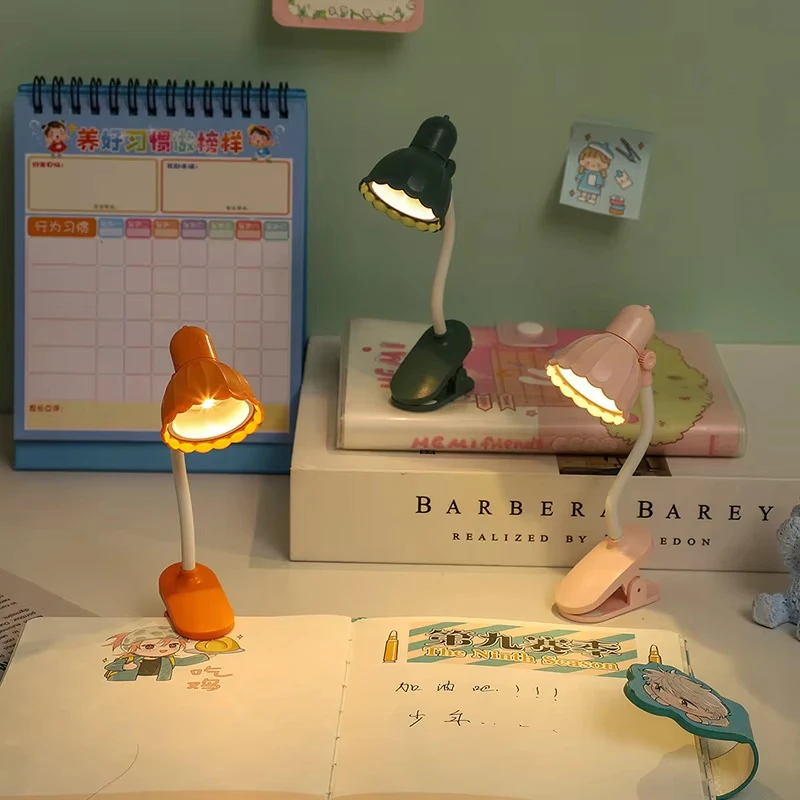 Mini LED Book Light Foldable Table Desk Reading Lamp for Home Room Computer Notebook Laptop - Night Light Eye Protection