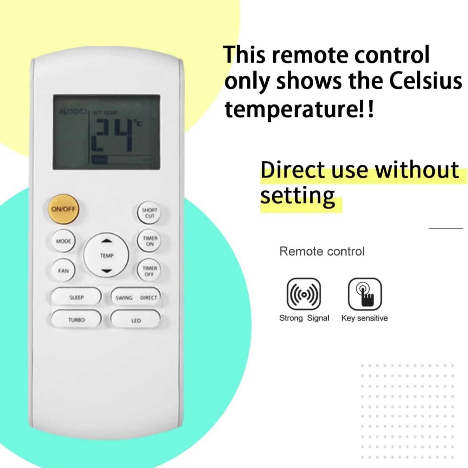 Air Conditioner Remote Control Replacement For Midea RG57B/BGE RG57A2/BGEF Household Appliances K1KF