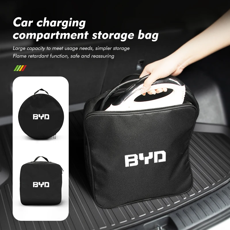 Custodia per cavo di ricarica per auto borsa per il trasporto contenitore impermeabile per BYD per Atto 3 Act Tang F3 E6 Yuan Song Plus EV F0