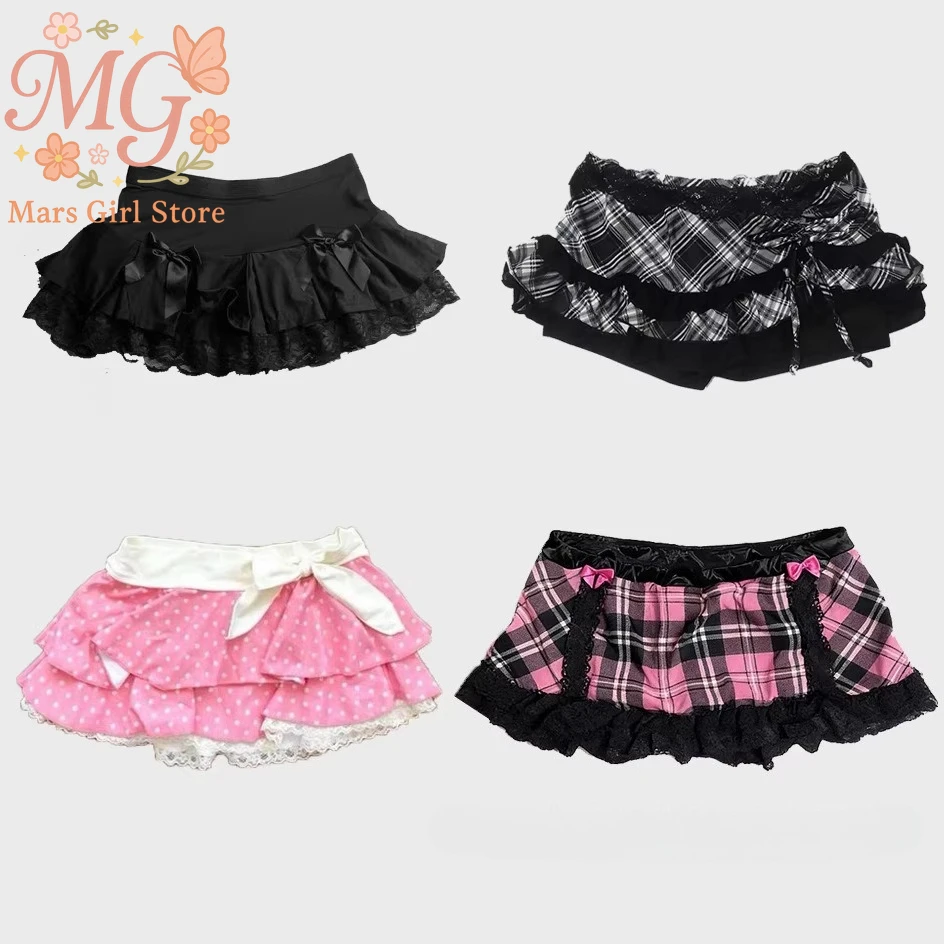 Y2K Vintage Gothic Low Waist Mini Skirt Women Dark Aesthetic Sexy Retro Streetwear Slim Fit Summer Fashion Harajuku Short Skirt