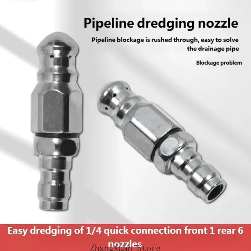 Edelstahl-Hochdruckdüse 1/4 Zoll. Schneller Anschluss von 1 vorderen und 6 hinteren Düsen 3XUF – Detail 5
