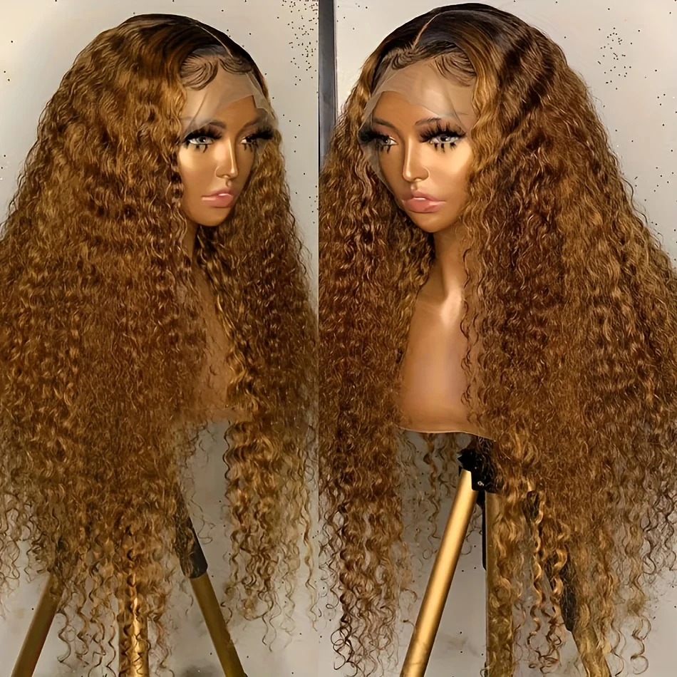 

Синтетические парики с эффектом омбре, блонд, 26 дюймов, 180% плотность, кудрявые, с кружевной передней частью 13*4*1, для женщин, с детским эффектом волос, для повседневной носки