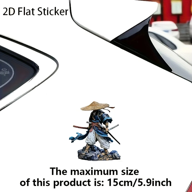 Premium Japanese Samurai Vinyl Car Sticker Waterproof Scratch Cover Decal for Car Laptop Truck Motorcycle Room Decor