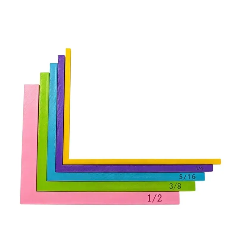 AB34-Paper Crafting Alignment Guide Set, 5 Pcs Color Coded Size Tabs For Card Making, Scrapbooking, DIY Paper Projects