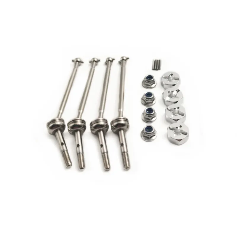 WLtoys Reinforced CVD Drive Shaft Aluminum Alloy Adapter Lock Nut Set For 144001 124017 RC Off Road Car Upgrade Parts