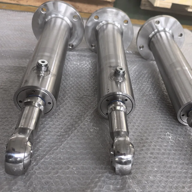 63/35-378 Stainless Steel Feeding Hydraulic Cylinder Binaural Engineering Cylinder Single Bidirectional Lifting Cylinder