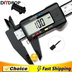 150mm 100mm Electronic Digital Caliper Carbon Fiber Dial Student Vernier Caliper Gauge Digital Ruler 0 to 150mm Measuring Tool