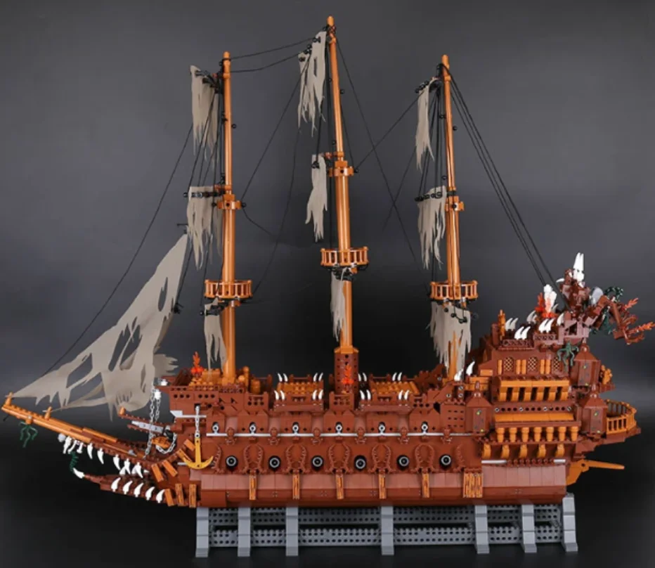 16016 voando holandês barco holandês navio criativo piratas do caribe conjunto blocos de construção tijolos modelo brinquedo aniversário presentes