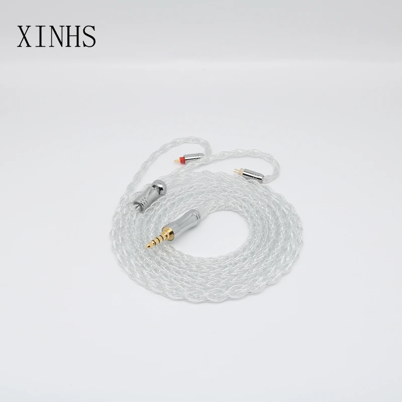 XINHS 8-core silver-plated palladium HIFI wire MMCX/0.78 2 pin is suitable for TINHIFI T3 Plus IEM.