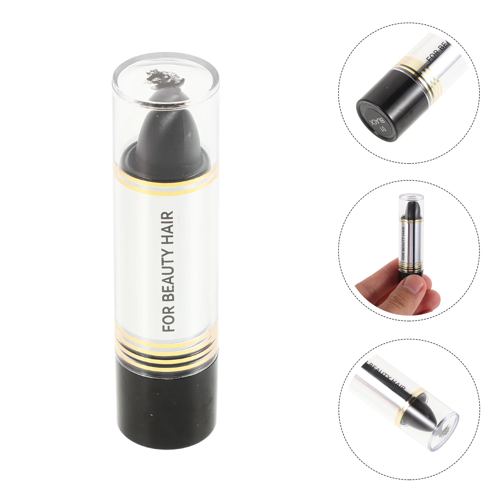 Color de tinte para el cabello, lápiz labial de tiza para resaltador temporal de pasta gris