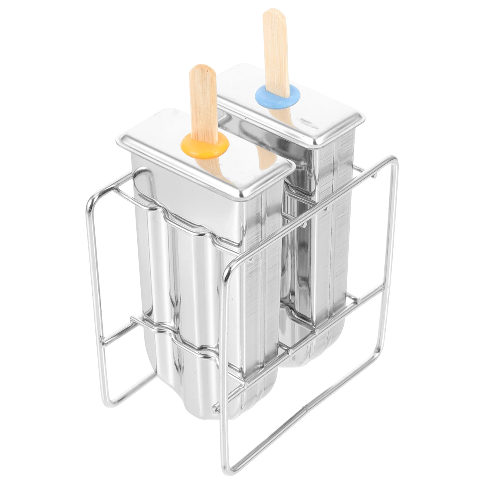 

1 set Stainless Steel Cream Molds Simple Popsicles Maker Household Ice Mold DIY Ice Tubes Freezer Compatible Kids Friendly Easy