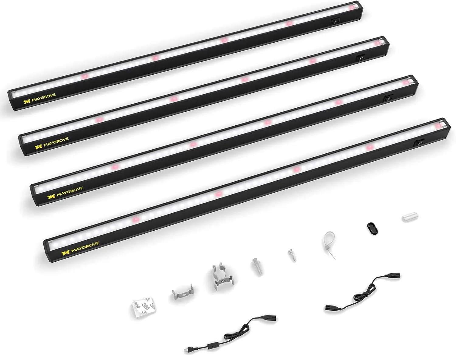 

Светодиодные фитолампы для растений в помещении, 2 фута, полный спектр с усиленным красным светом 5000K, 60 Вт (4 x 15 Вт), T5 LED