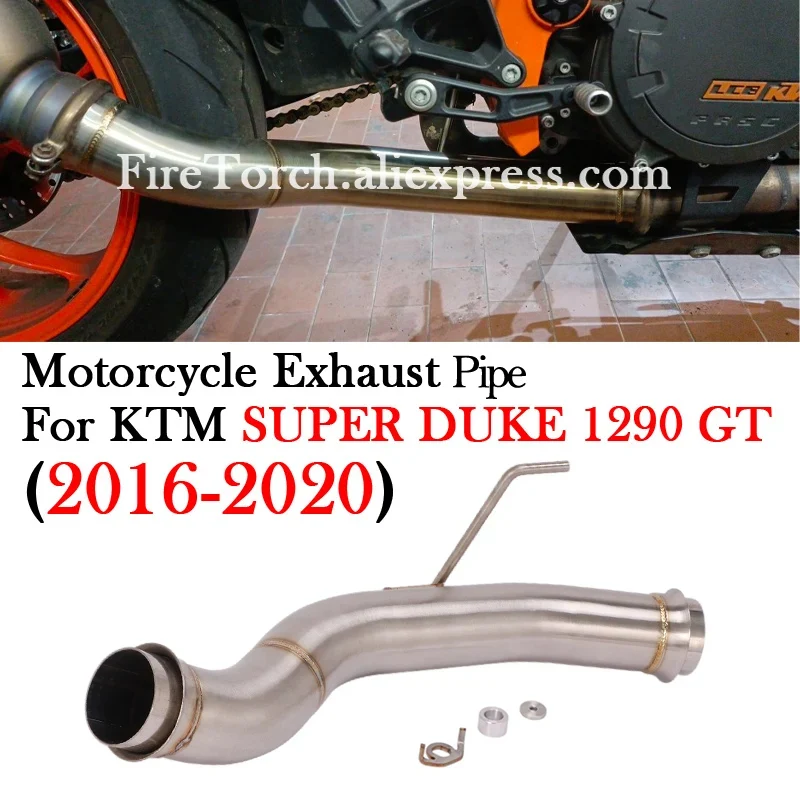 For KTM SUPER DUKE 1290 GT DUKE1290 2016 - 2020 Motorcycle Exhaust Stainless Steel Escape Moto Middle Link Pipe