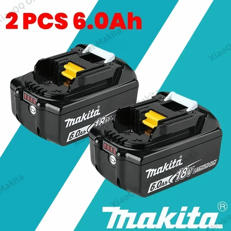 マキタ-リチウムイオン電池Makita-18V mAh-2000mAh,大容量,充電式,ドリル,レンチ,送風工具用,6000オリジナル,100%