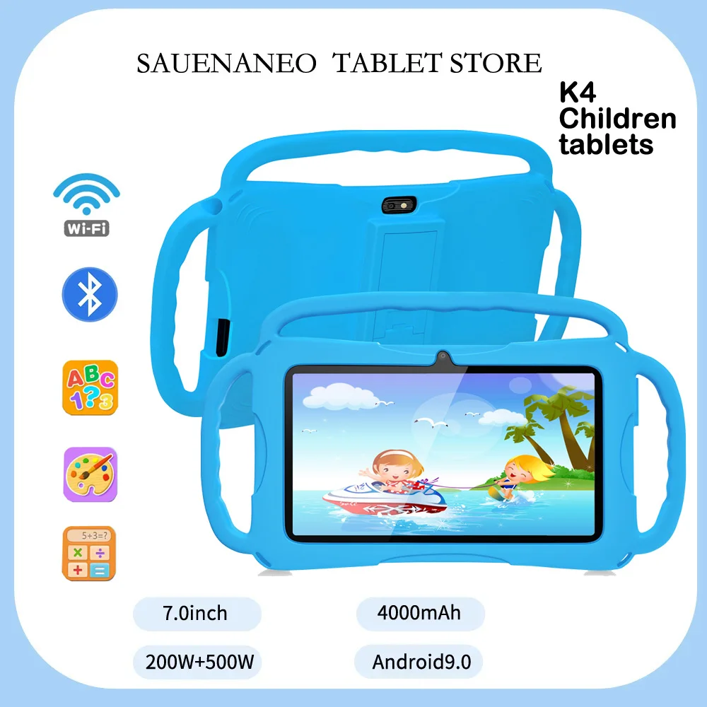 Sauenaneo 2024 Original New Children\'s Tablet 2GB RAM 32GB ROM Suitable for Young Children Android 9.0 4000mAh Battery