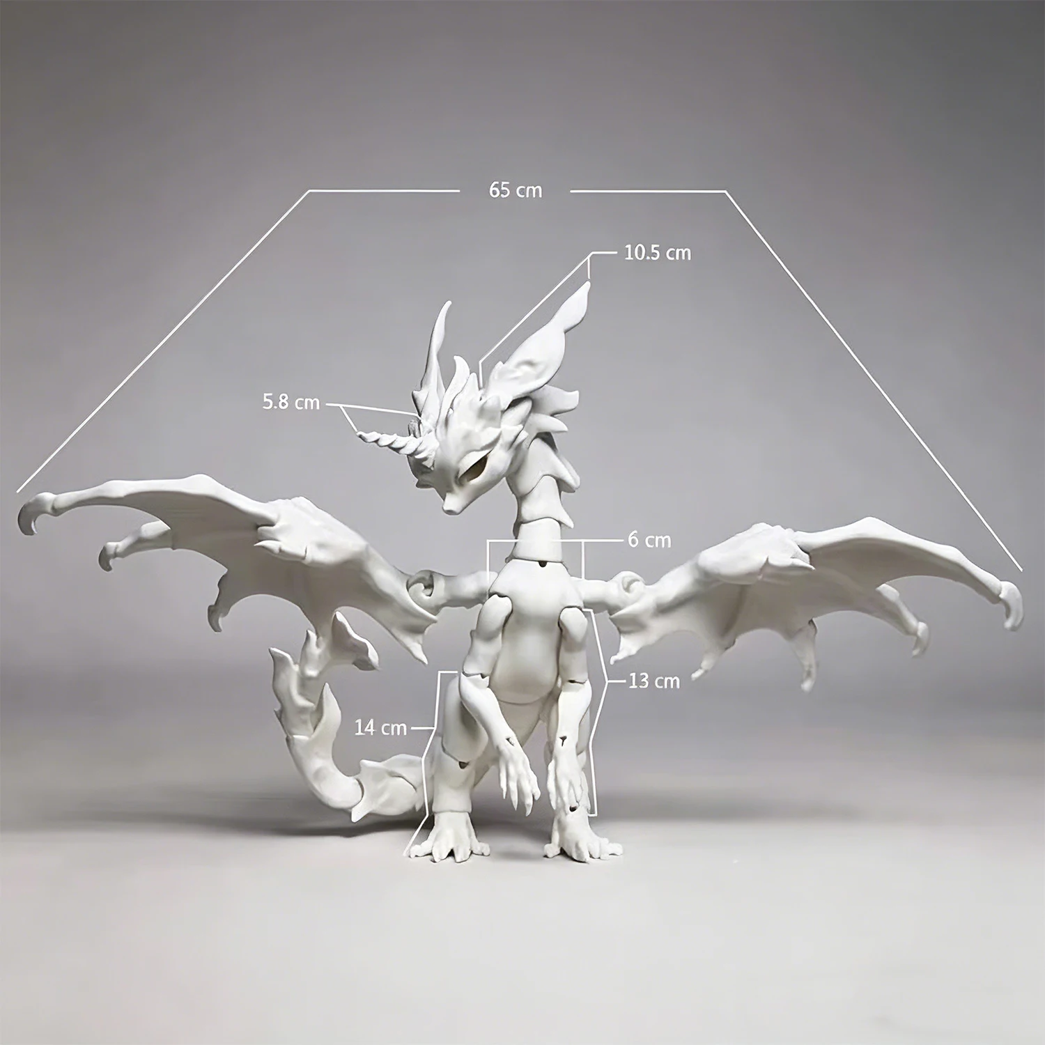 Preorder Lafaye 1/4 Handmade Resin BJD Dragon Movable Animal Model Adjustable Wings and Magnetic Horns Resin Ball-Jointed Doll