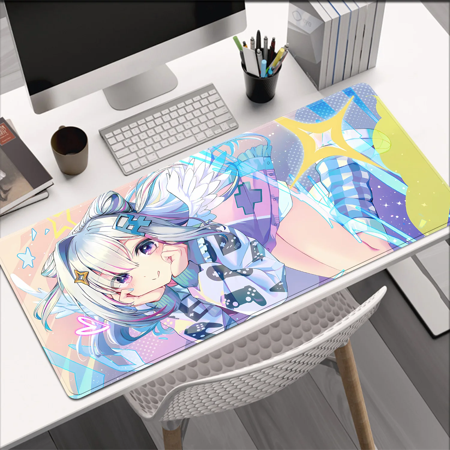 Amane Kanata Mouse Pad Large Computer Mouse Pad Office Accessories XXL Pc Gamer Non-slip Deskmat Mousepad Keyboard