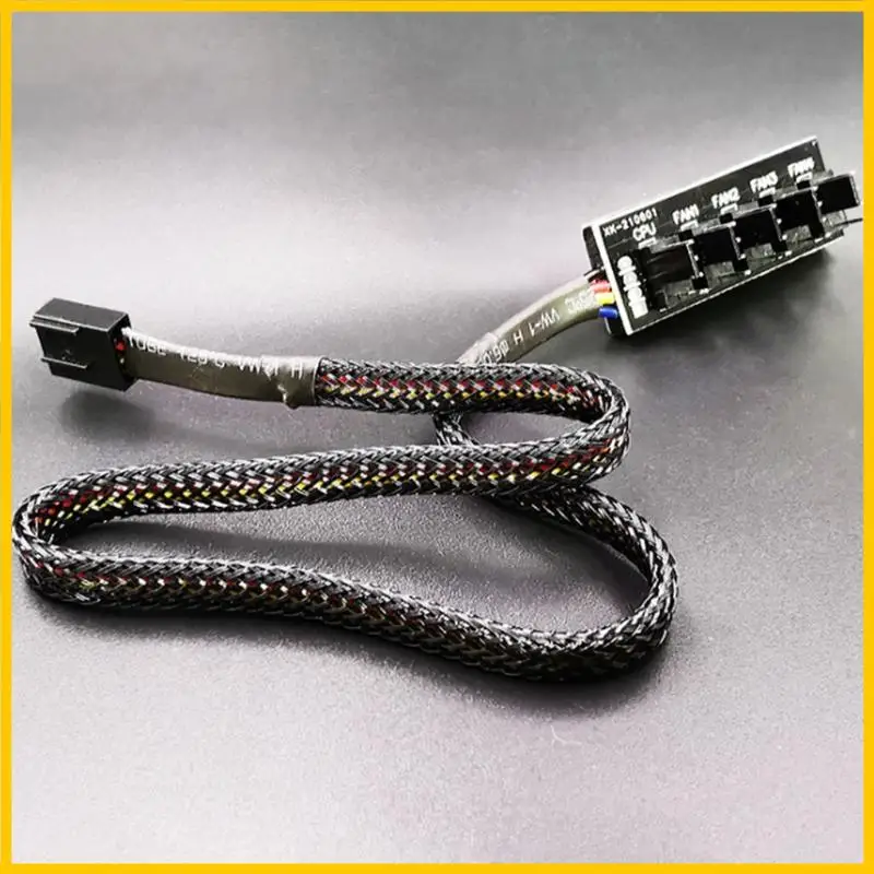 Coolmoon 4Pin 3Pin Fan CPU Hub PWM SPLITTER Computer Fans Extension 5Ports