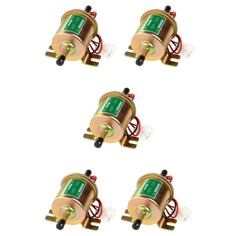 5X Universal 12V Fuel Pump HEP-02A Electric Gas Low Pressure Crude Oil Pump