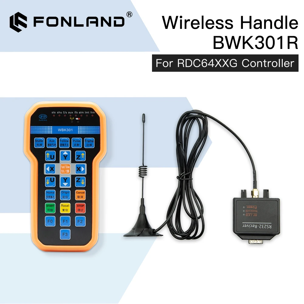 Беспроводная операционная рукоятка FONLAND Ruida BWK301R для контроллеров CO2-лазеров RDC6442G, RDC6442S, RDC6445G/S