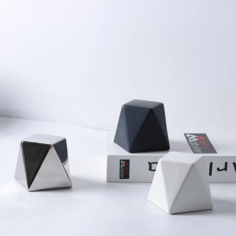 حرف خزفية هندسية متعددة السطوح متعددة الألوان، زخارف فاخرة خفيفة نورديك، المنزل، غرفة النوم، الدراسة، الديكور الجمالي